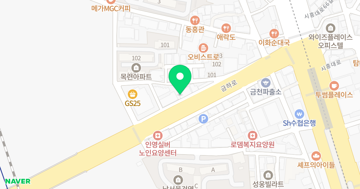 HEY NEST 위치 지도 - 서울특별시 금천구 금하로5길 13