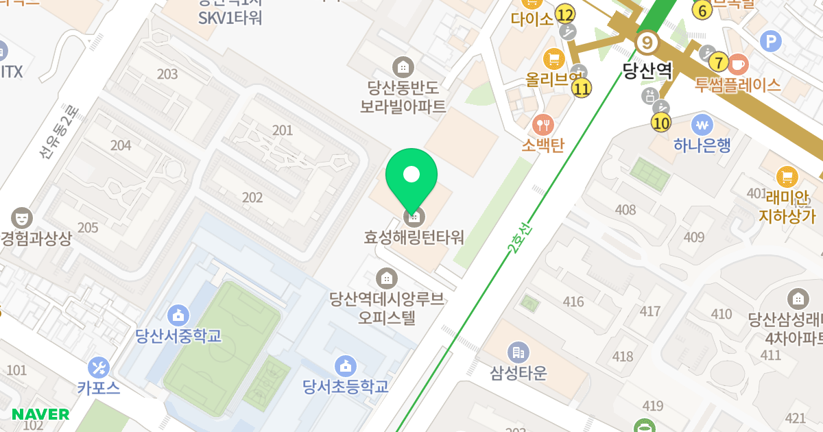당산역해링턴타워 위치 지도 - 서울특별시 영등포구