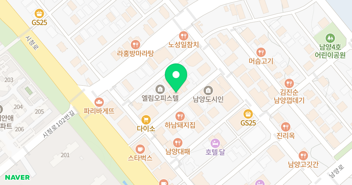 1동 위치 지도 - 경기도 화성시 만세구 남양읍 역골로 23-14