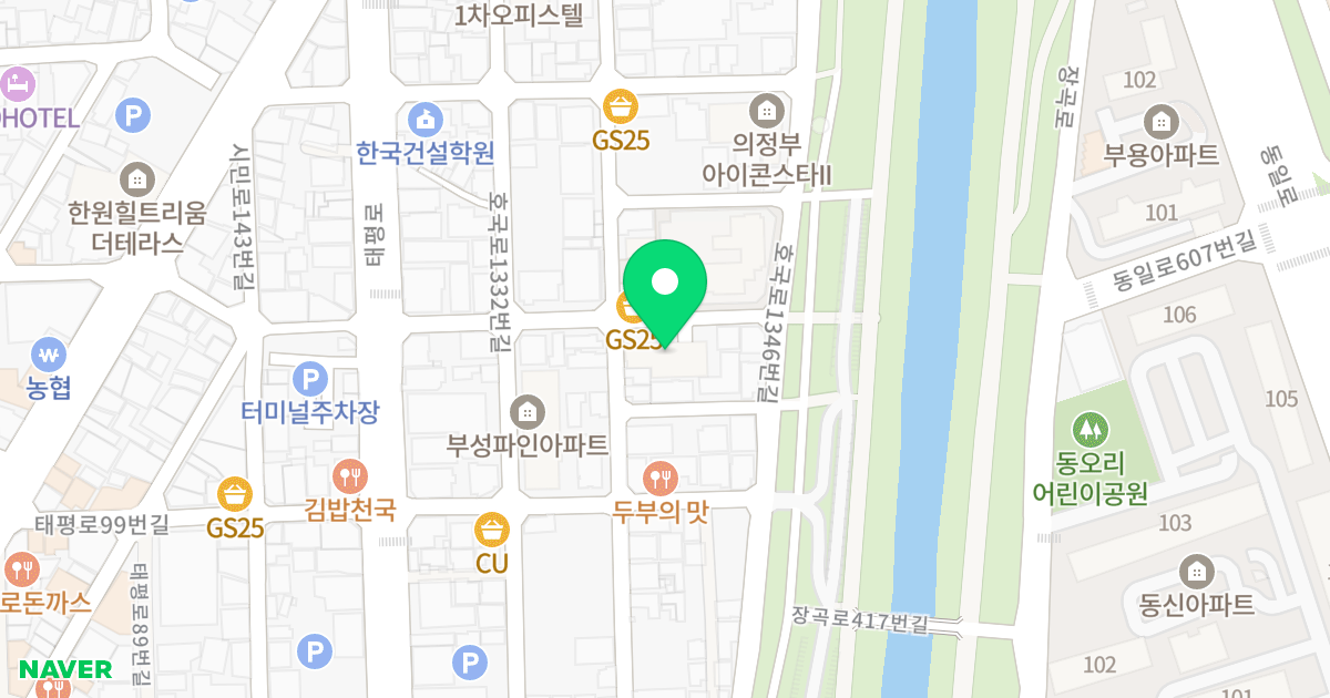 명남더블레스1차 위치 지도 - 경기도 의정부시 태평로108번길 24