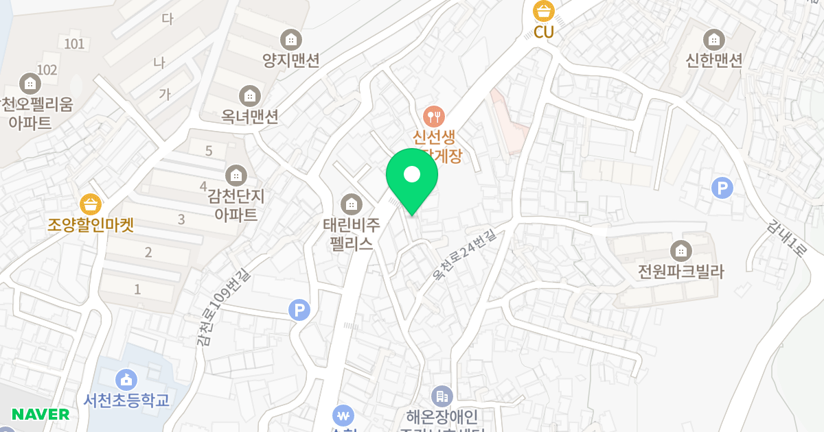 흰돌에이스타운 위치 지도 - 부산광역시 사하구 옥천로 28