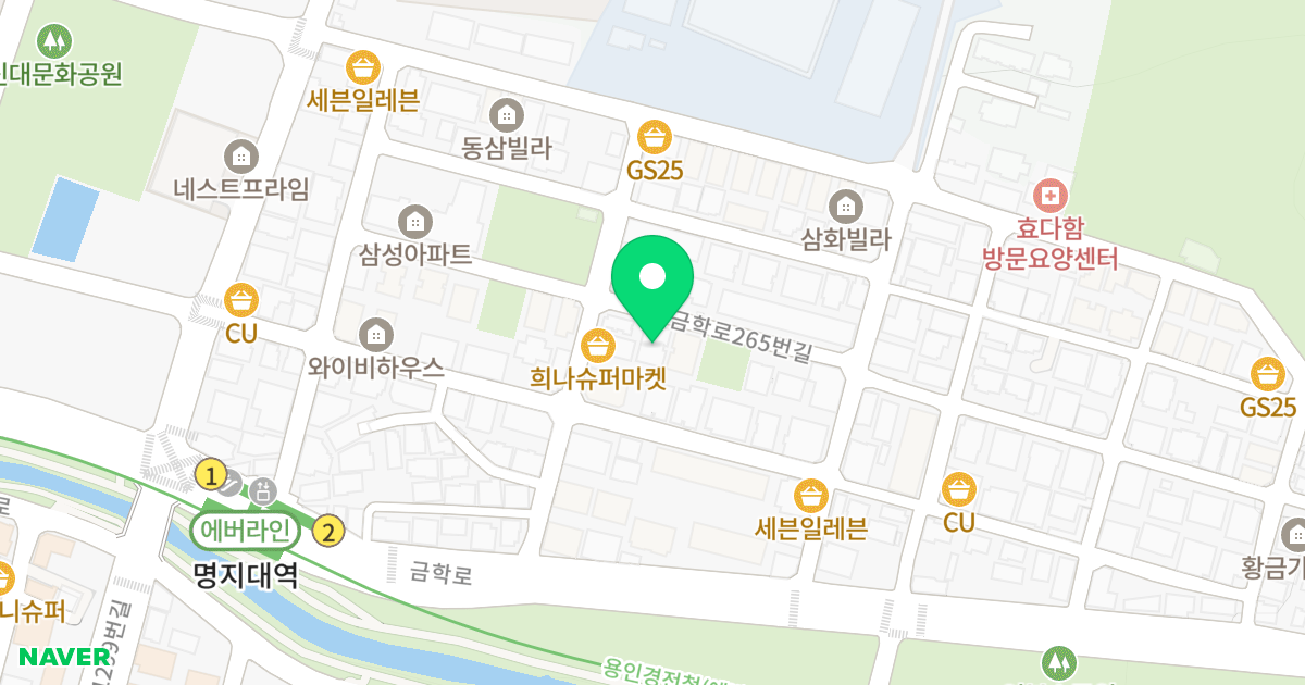 굿모닝빌(B동) 위치 지도 - 경기도 용인시 처인구 금학로253번길 12-4