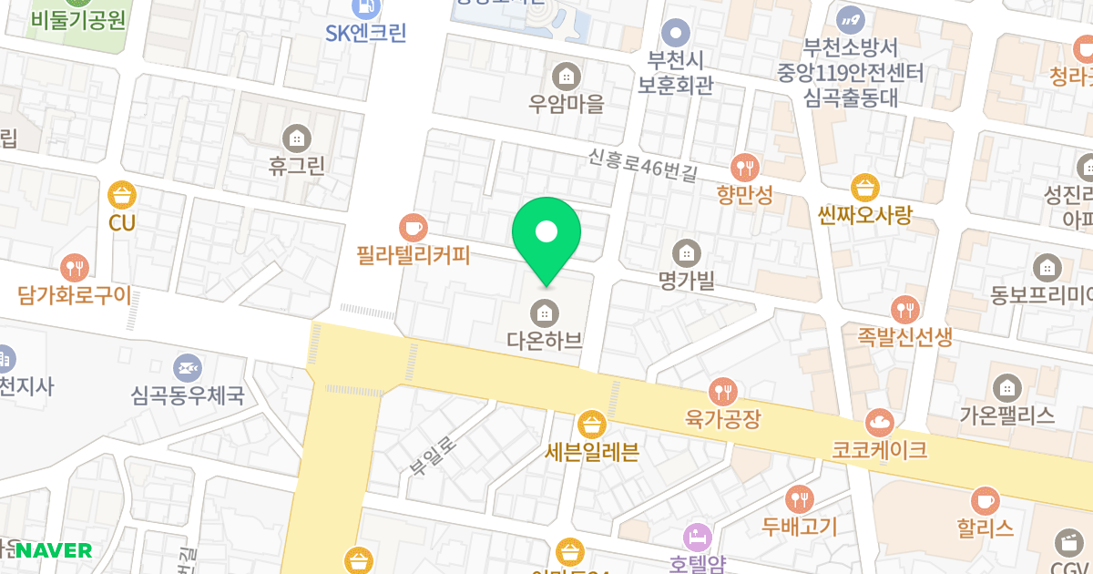 다온하브 위치 지도 - 경기도 부천시 원미구  429