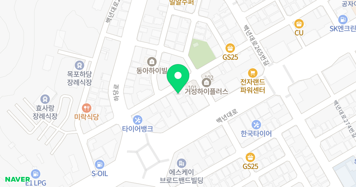 건국샹제리제오피스텔 위치 지도 - 전라남도 목포시 삼각로 10