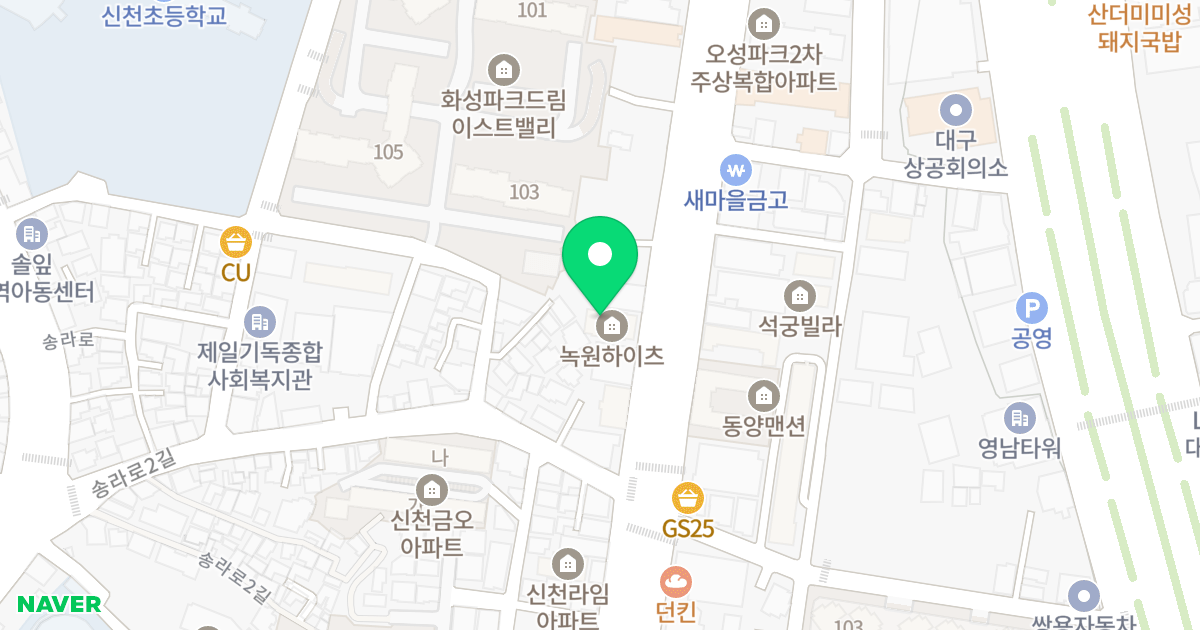 녹원하이츠 위치 지도 - 대구광역시 동구 장등로 29