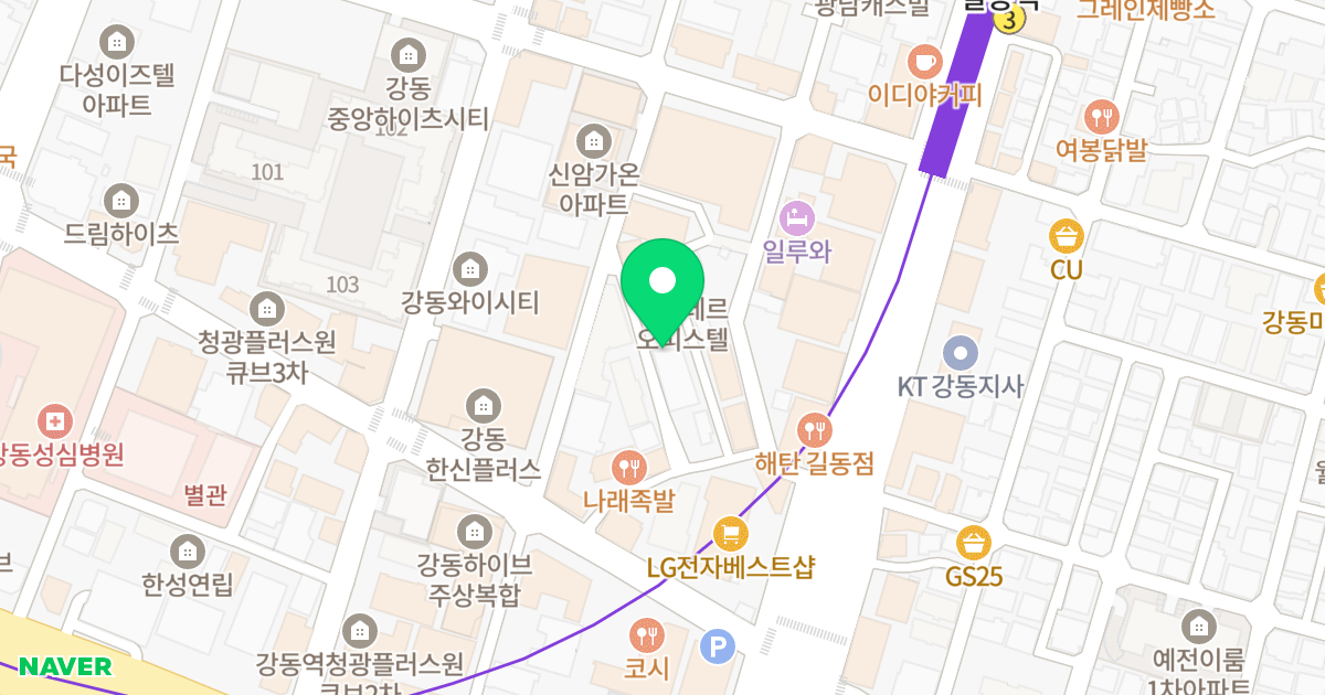 (413-24) 위치 지도 - 서울특별시 강동구