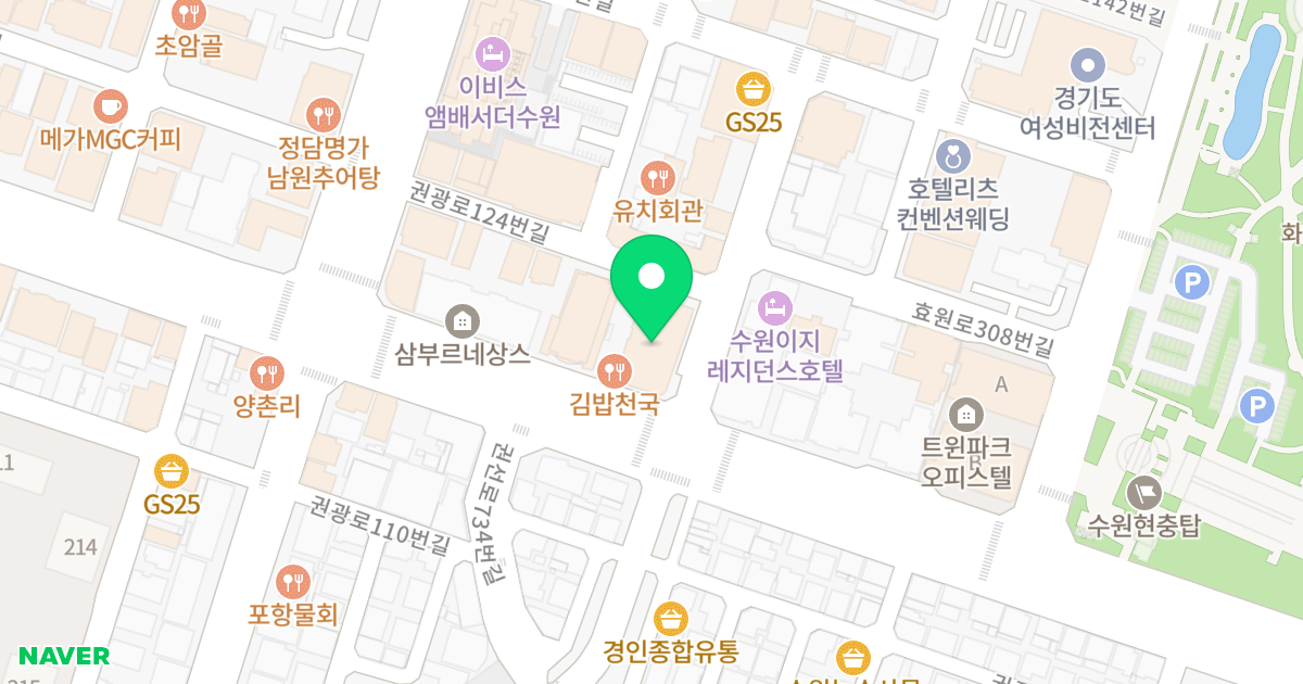 벨로시티 위치 지도 - 경기도 수원시 팔달구 권선로 739