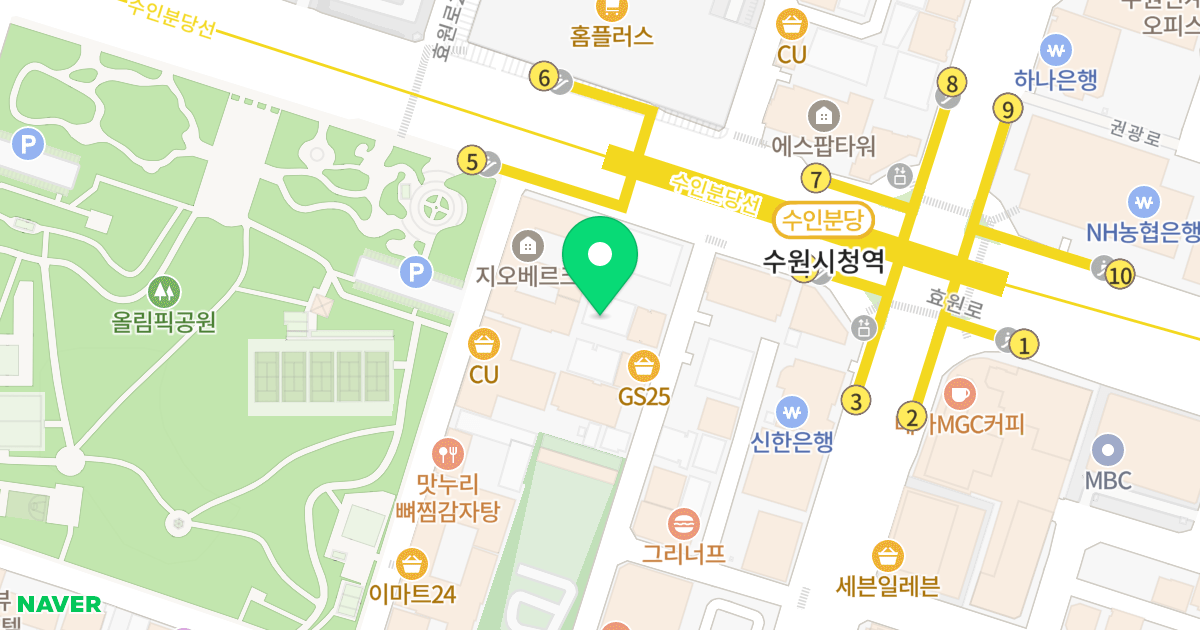 에스띠보보 위치 지도 - 경기도 수원시 권선구 효원로266번길 12-1