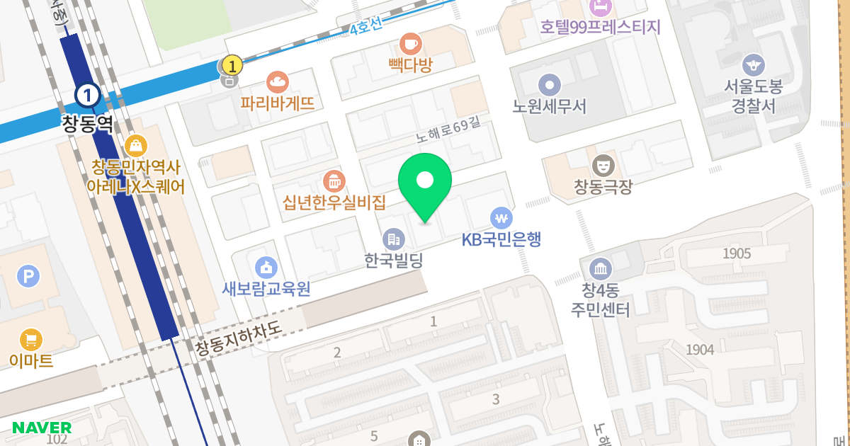 (9-1) 위치 지도 - 서울특별시 도봉구 노해로 379