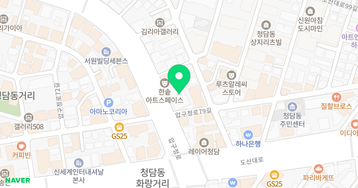네이처 포엠 위치 지도 - 서울특별시 강남구 압구정로 461