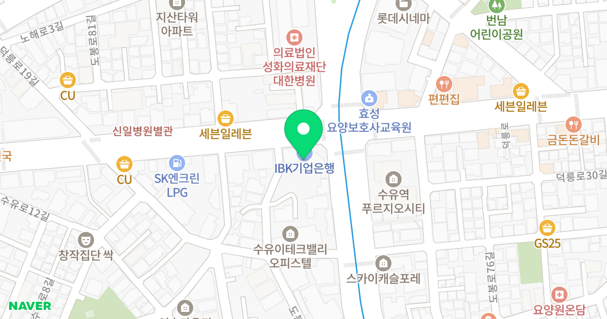 제네스타워 위치 지도 - 서울특별시 강북구 덕릉로 82
