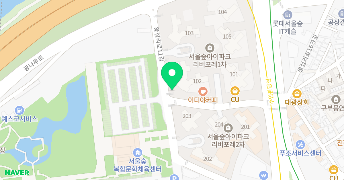 백산오피스텔 위치 지도 - 서울특별시 성동구 왕십리로13길 16