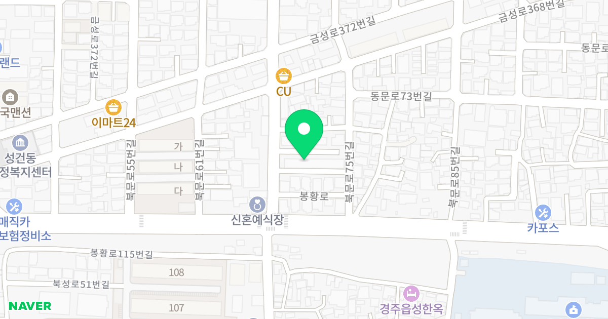 성건 더유 위치 지도 - 경상북도 경주시 봉황로 126