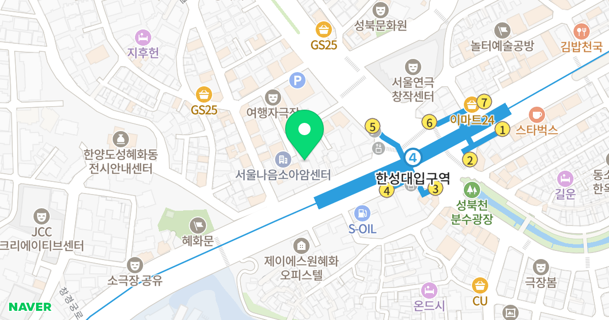 성북리시온오피스텔 위치 지도 - 서울특별시 성북구 창경궁로 319-1