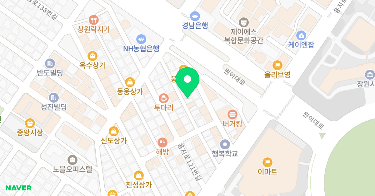 능포모텔 위치 지도 - 경상남도 창원시 성산구 용지로123번길 12-1