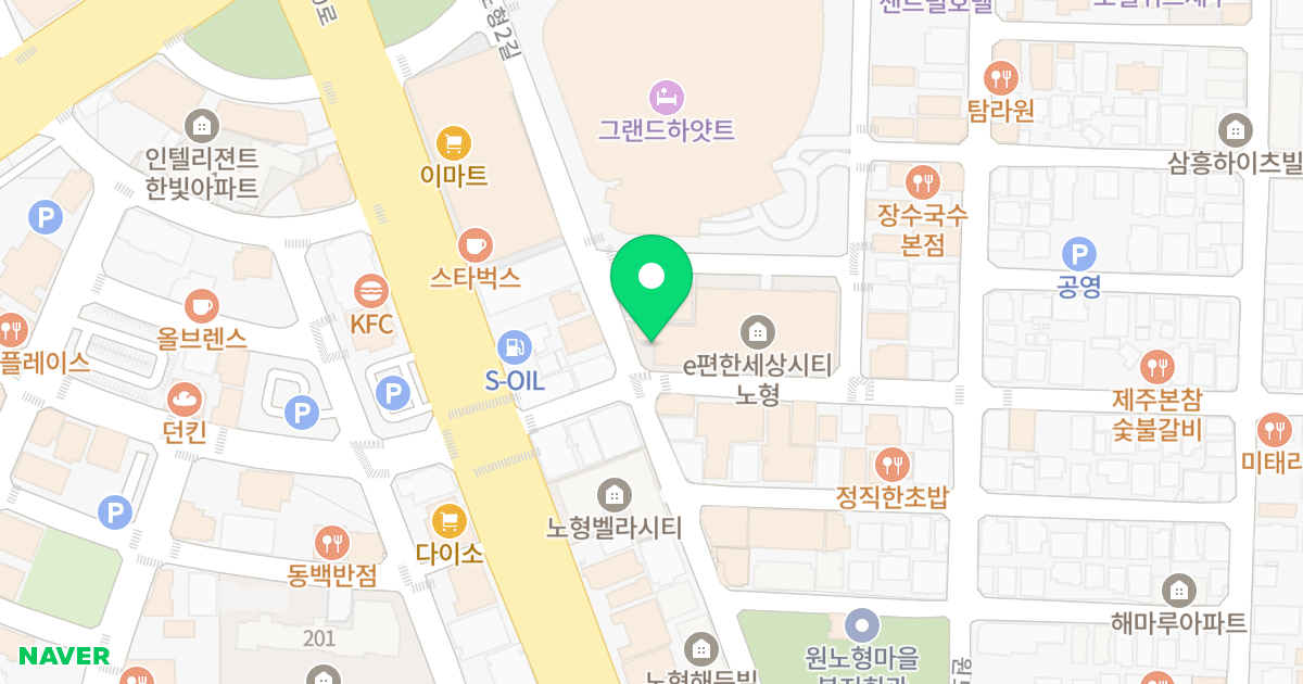 이편한세상 시티 노형 위치 지도 - 제주특별자치도 제주시 원노형남1길 11