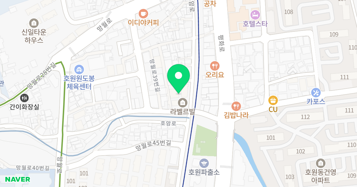 라벨르빌 2차 위치 지도 - 경기도 의정부시 호암로 71