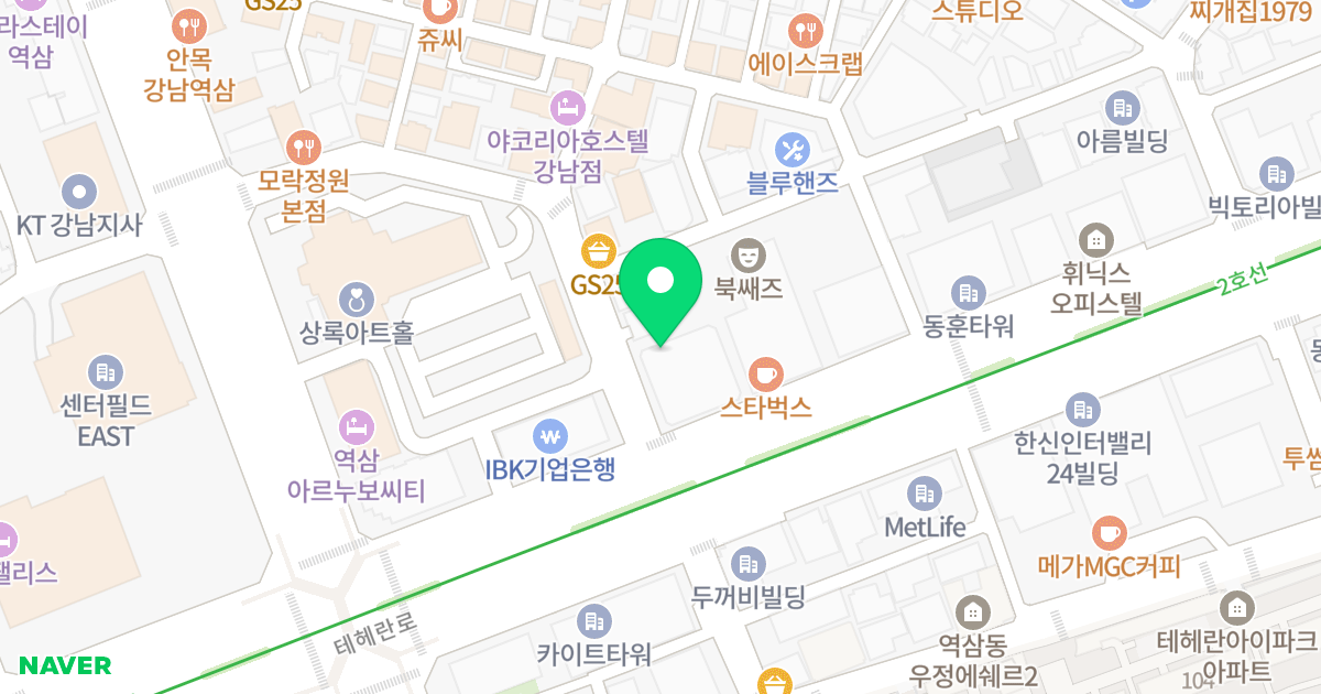 삼성제일빌딩 위치 지도 - 서울특별시 강남구 테헤란로 309