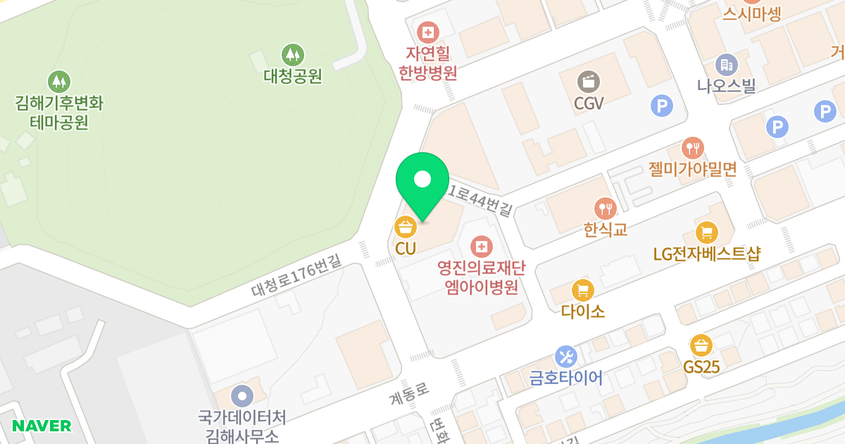 장유파로스타워 위치 지도 - 경상남도 김해시 번화1로 40