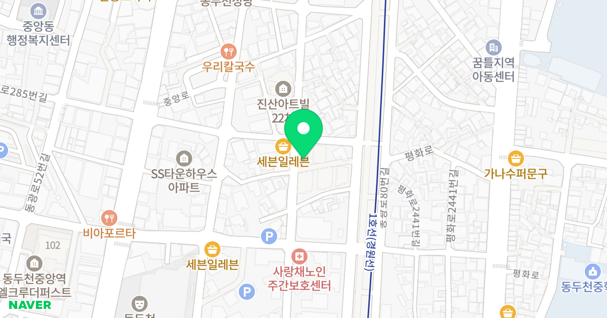 (613-79) 위치 지도 - 경기도 동두천시 동두천로 282-2