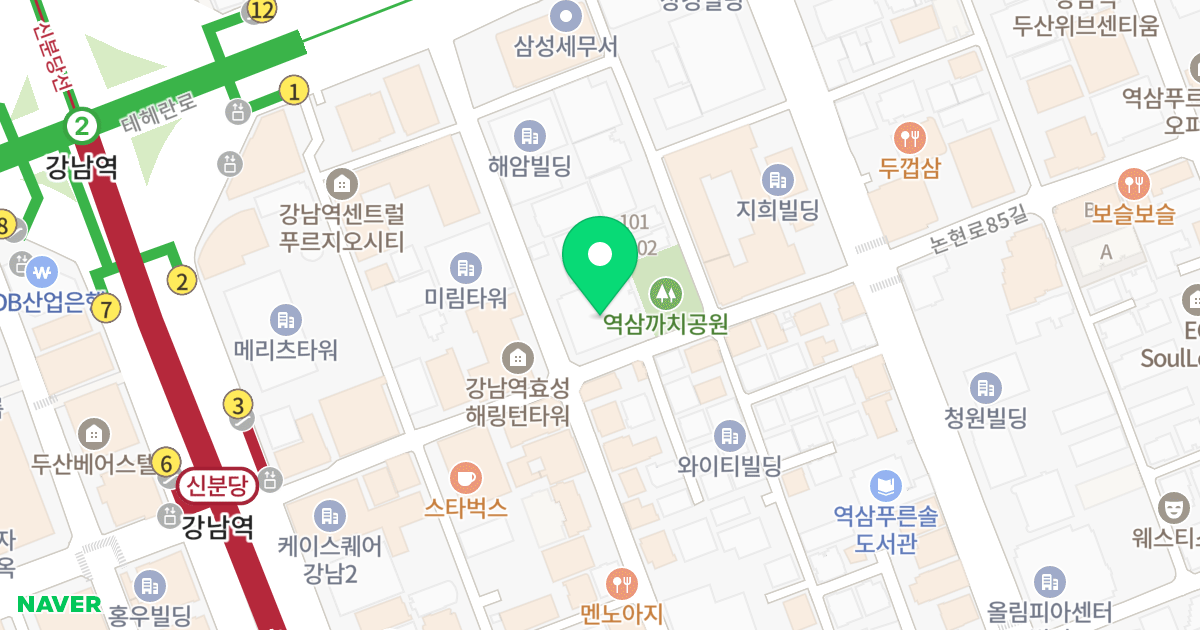 한라클라식 오피스텔 위치 지도 - 서울특별시 강남구 강남대로84길 23