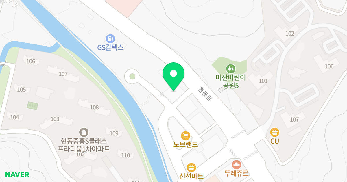 힐링파크 위치 지도 - 경상남도 창원시 마산합포구
