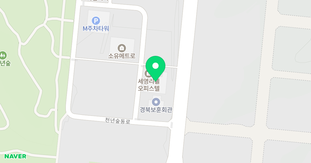 경북도청이전신도시 리첼오피스텔 위치 지도 - 경상북도 안동시 풍천면 천년숲동로 10-10
