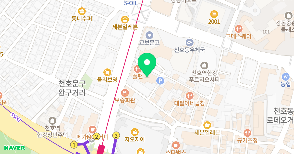 (427-3) 위치 지도 - 서울특별시 강동구 올림픽로 660