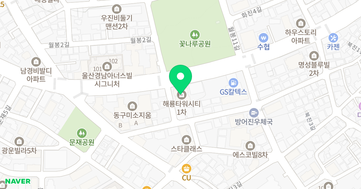 해룡타워시티 위치 지도 - 울산광역시 동구 방어진순환도로 478