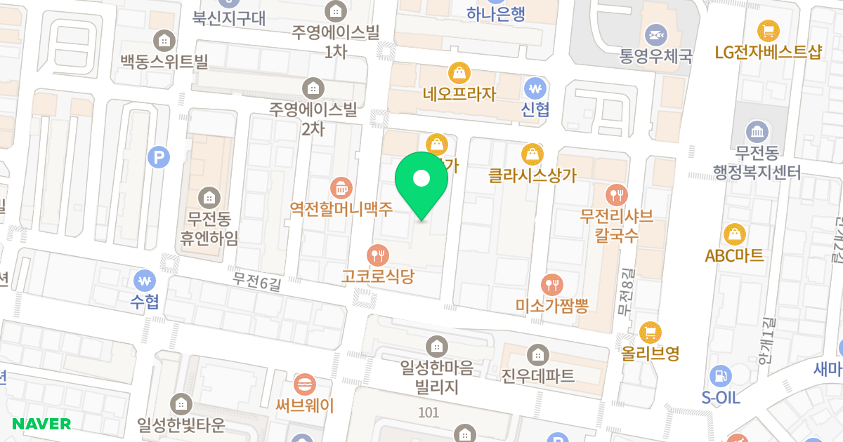 진우하이빌 3차 위치 지도 - 경상남도 통영시 무전8길 22-55