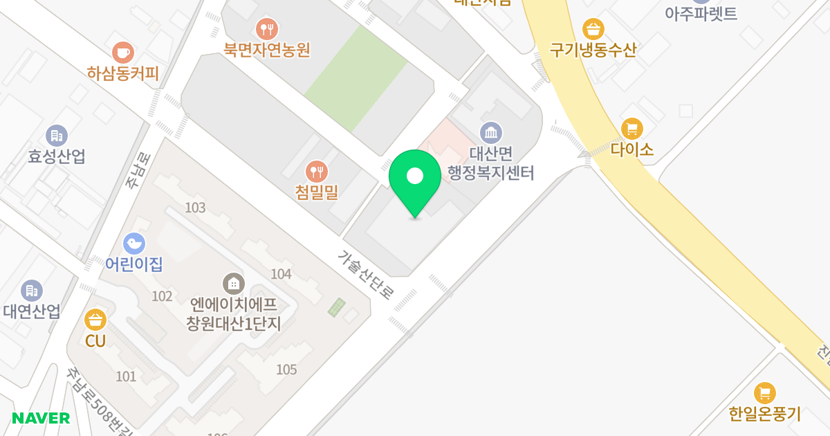 엠케이빌딩 위치 지도 - 경상남도 창원시 의창구 대산면 가술산단동로 14