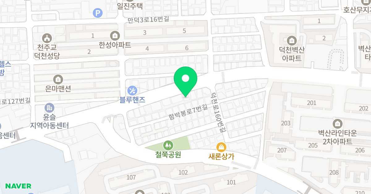 광혜빌리지 위치 지도 - 부산광역시 북구 덕천로 156