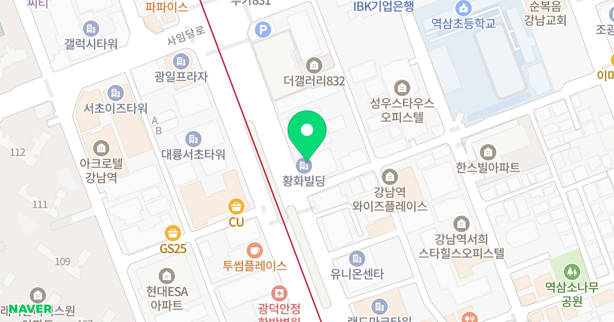 황화빌딩 위치 지도 - 서울특별시 강남구 강남대로 320