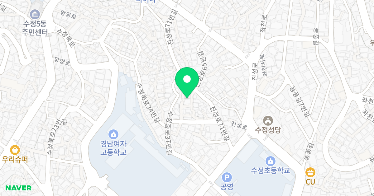 수정 하늘꽃 위치 지도 - 부산광역시 동구 진성로71번길 28