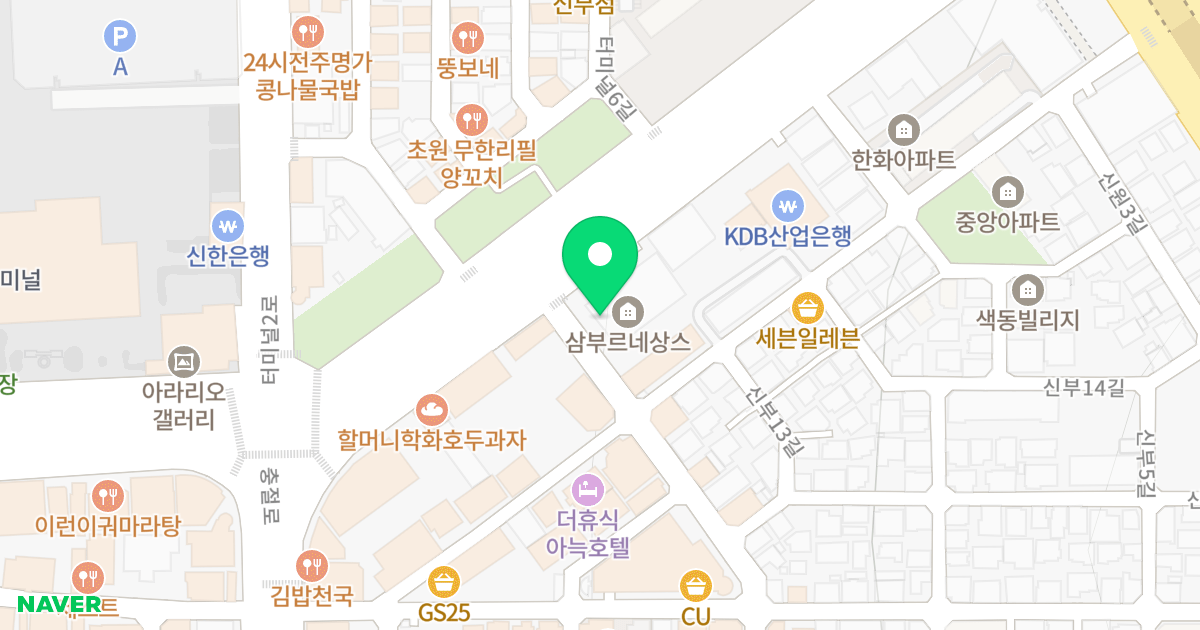 삼부르네상스홈 위치 지도 - 충청남도 천안시 동남구 만남로 72