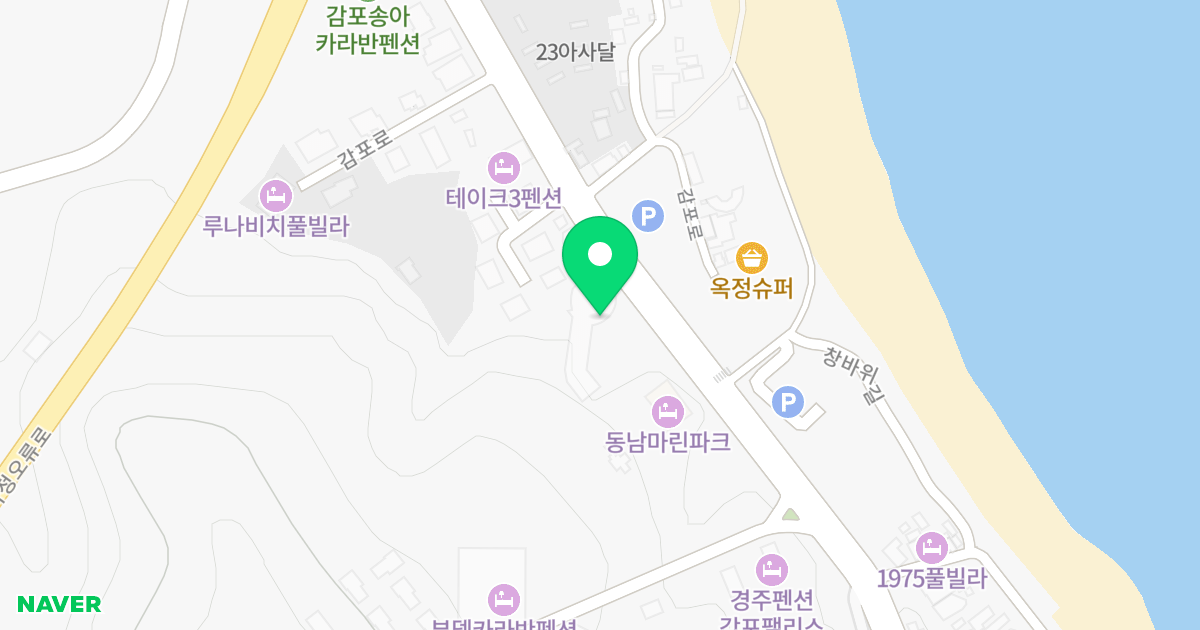 감포비치레지던스 위치 지도 - 경상북도 경주시 감포읍 감포로 373
