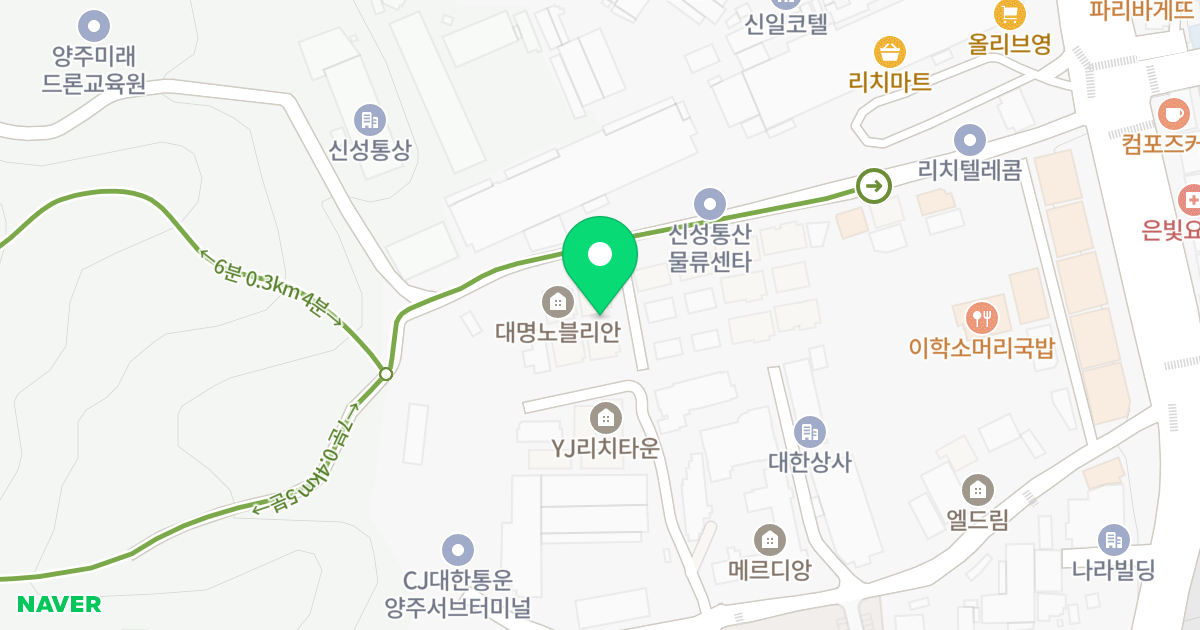 대명노블리안 위치 지도 - 경기도 양주시