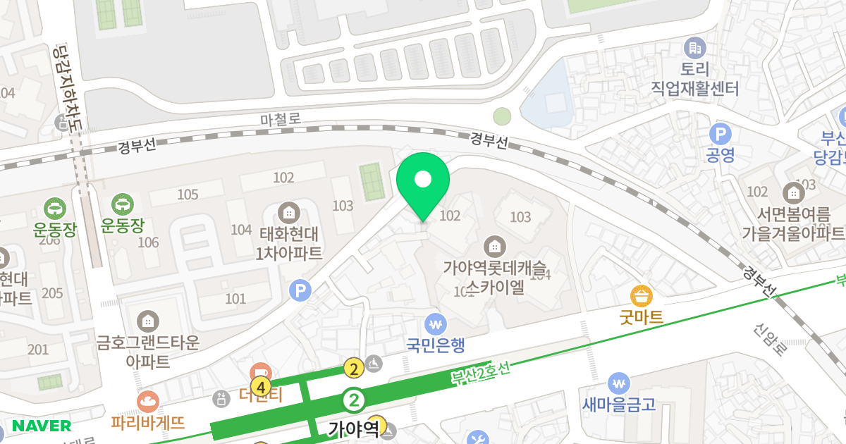 (1-52) 위치 지도 - 부산광역시 부산진구 가야대로673번길 36