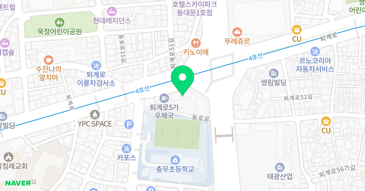 아도라타워 위치 지도 - 서울특별시 중구 퇴계로 272
