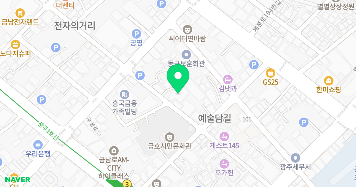 (97-1) 위치 지도 - 광주광역시 동구 구성로194번길 7