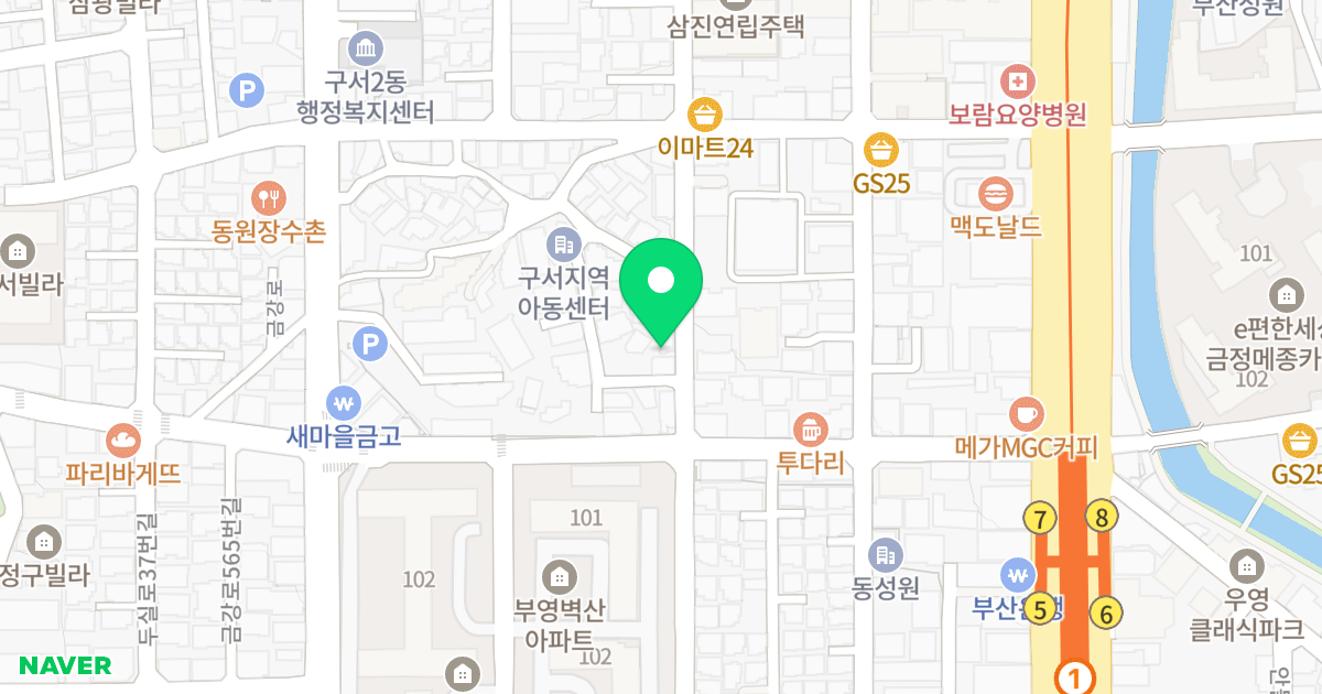 에코 위치 지도 - 부산광역시 금정구 두실로15번길 46