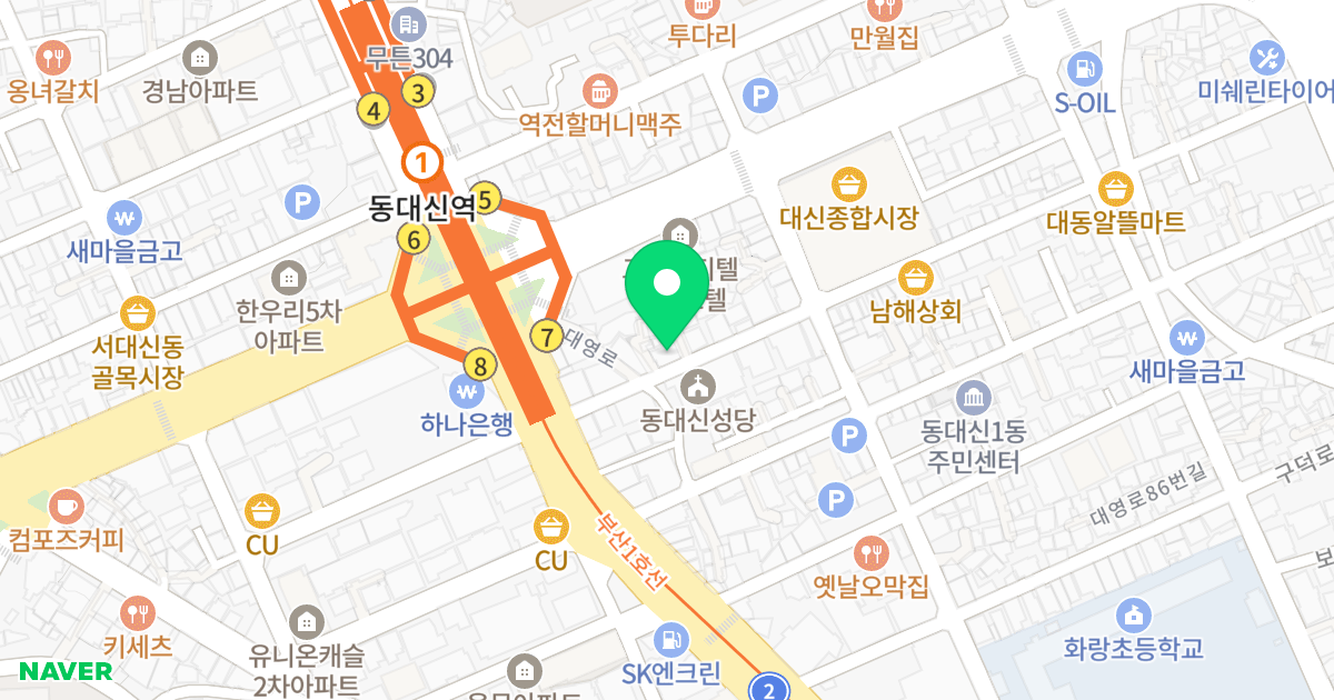 (136-8) 위치 지도 - 부산광역시 서구 구덕로286번길 9