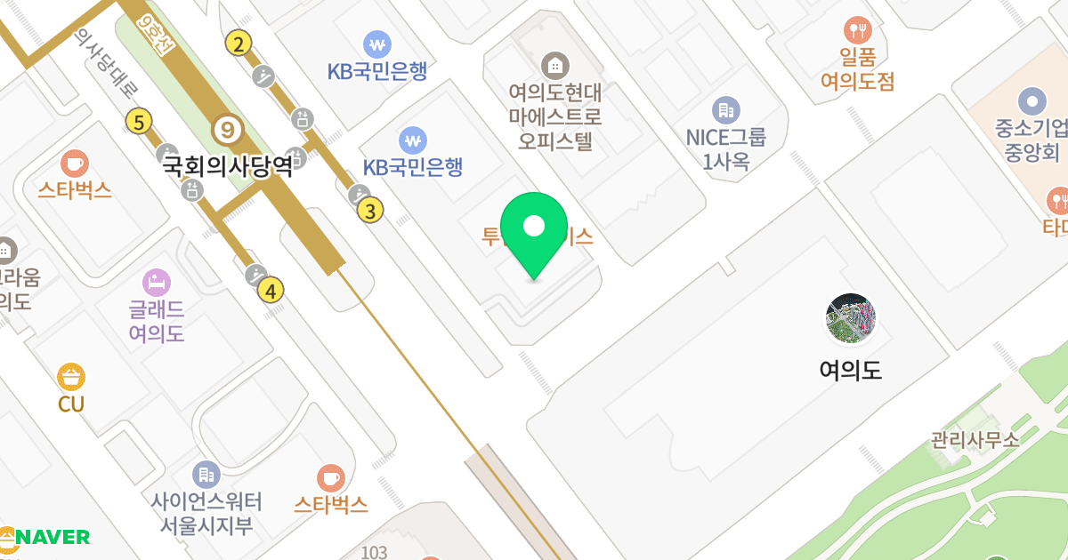 익스콘벤처타워 위치 지도 - 서울특별시 영등포구 은행로 3