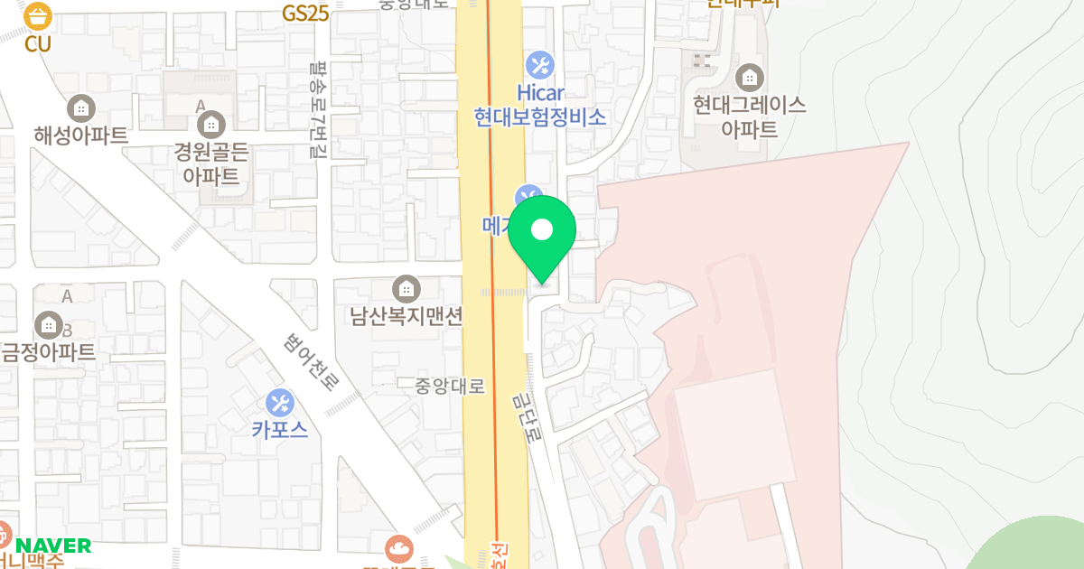 골든하우스 위치 지도 - 부산광역시 금정구 금단로210번길 9