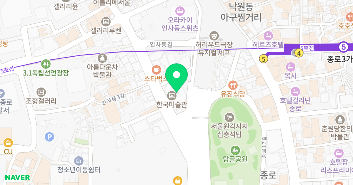 대일빌딩 위치 지도 - 서울특별시 종로구 인사동길 12