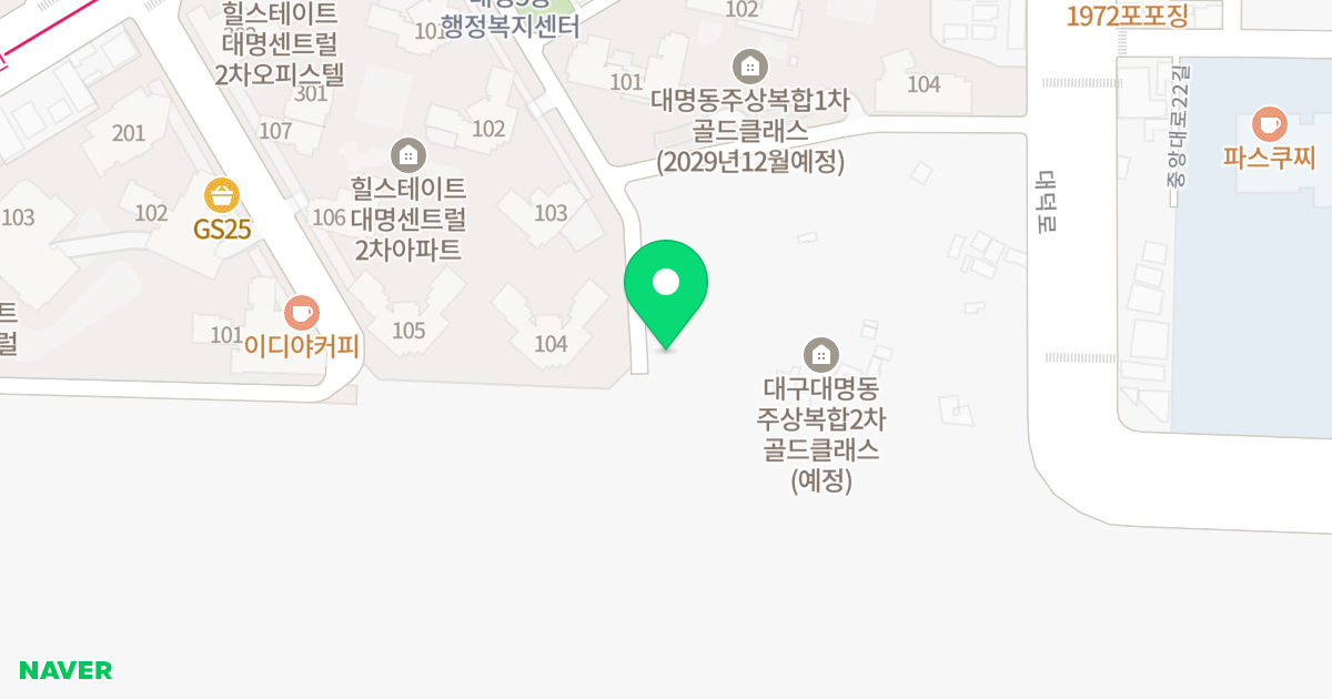 (87-126) 위치 지도 - 대구광역시 남구 대명로58길 51
