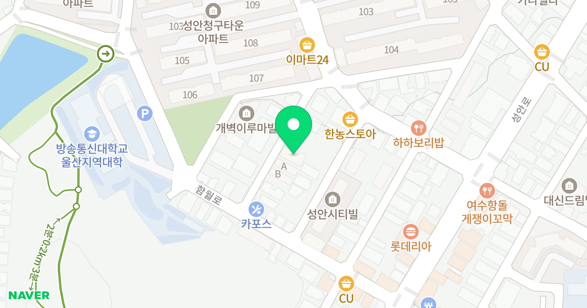 (387-5) 위치 지도 - 울산광역시 중구 함월21길 14-5