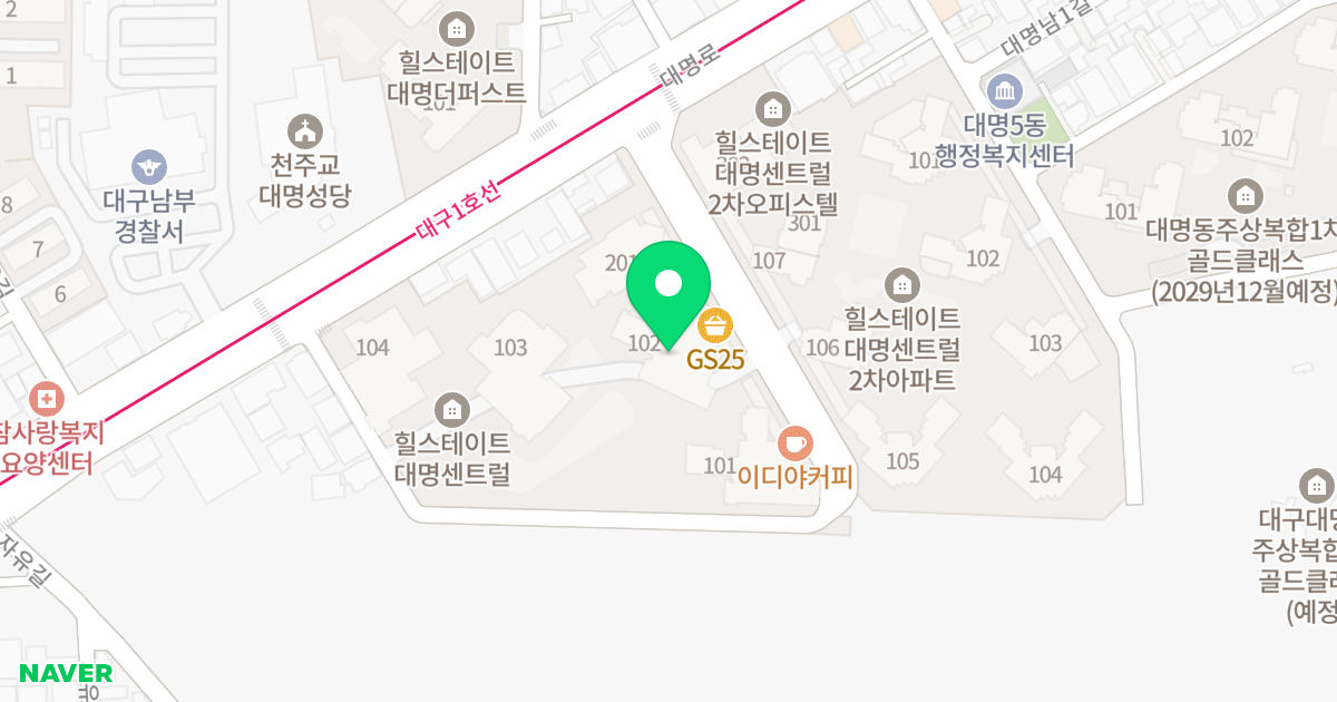(217-2) 위치 지도 - 대구광역시 남구 대명남2길 19