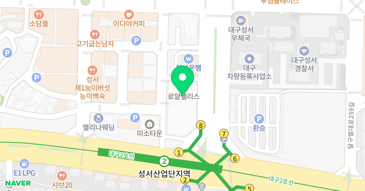 로얄팰리스 위치 지도 - 대구광역시 달서구 성서로 393