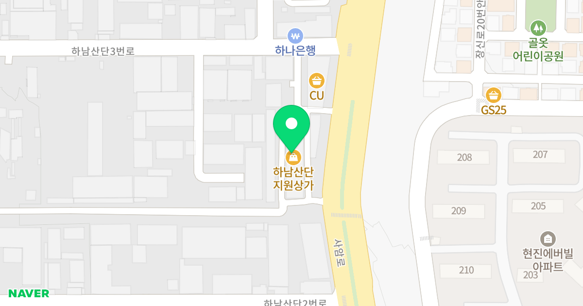 B동 위치 지도 - 광주광역시 광산구 사암로 501